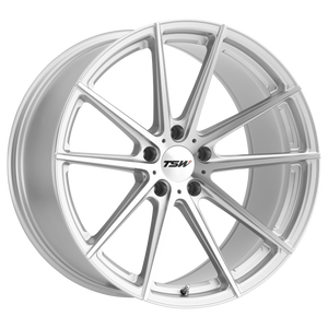 TSW BATHURST SILVER W/ MIRROR CUT FACE 18x9.5 +39 5x120mm 76.1mm - WheelWiz