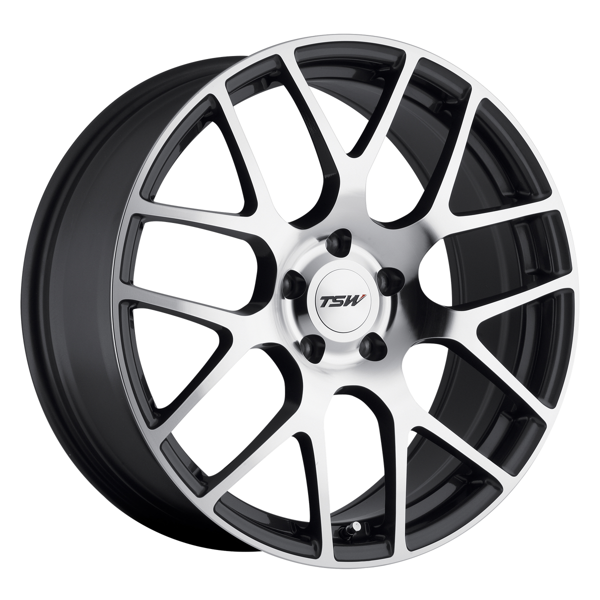 TSW NURBURGRING GUNMETAL W/ MIRROR CUT FACE 20x9 +20 5x120mm 76.1mm - WheelWiz