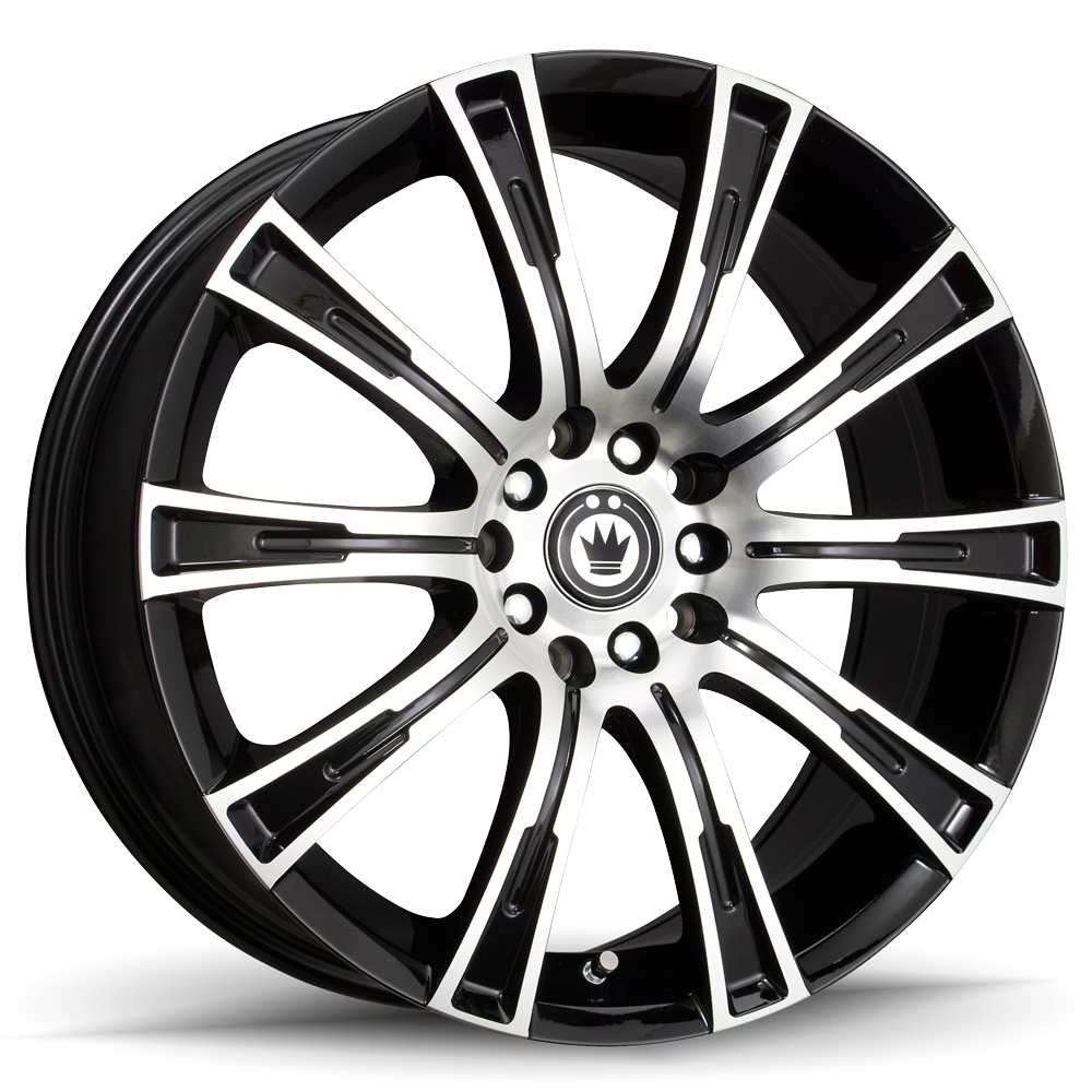 Konig Crown Machined Face/Gloss Black 18x8 +35 5x100mm 73.1mm - WheelWiz