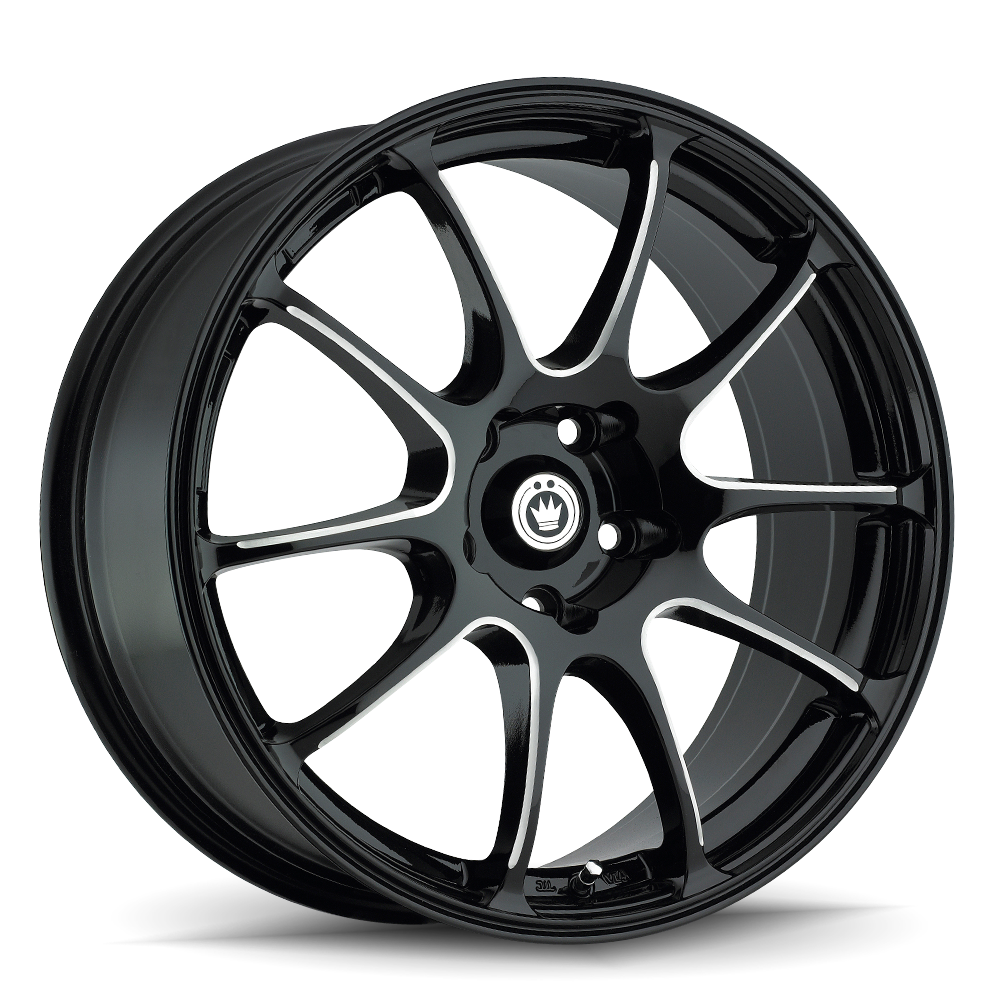 Konig Illusion Black/Ball Cut Machine 15x6.5 +38 5x114.3mm 73.1mm - WheelWiz