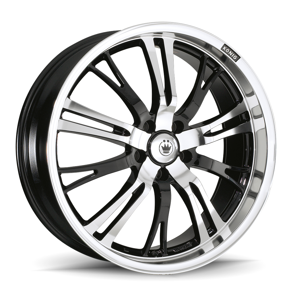 Konig Unknown Black Machine Face 18x7.5 +45 4x100,4x114.3mm 73.1mm - WheelWiz
