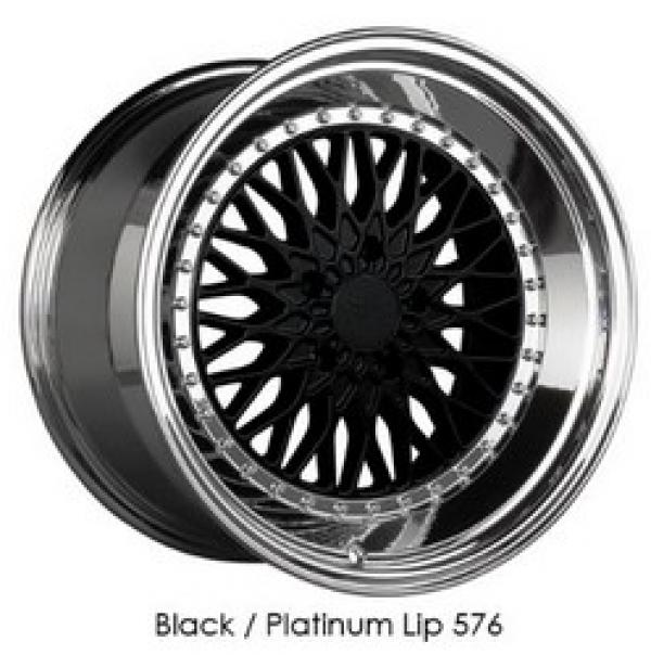 XXR Wheels 576 Black / Platinum Lip 18x9 +30 5x114.3mm 73.1mm - WheelWiz