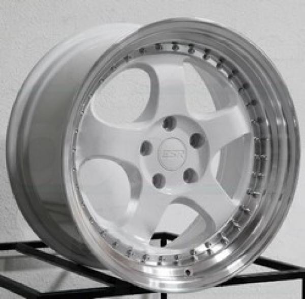 ESR Wheels SR06 GLOSS WHITE/MACHINE LIP 18x8.5 +30 5x100mm 72.6mm - WheelWiz