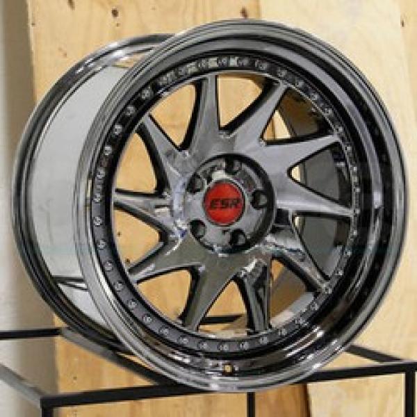 ESR Wheels SR09 BLACK CHROME 18x8.5 +30 5x100mm 72.6mm - WheelWiz