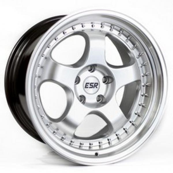 ESR Wheels SR06 HYPER SILVER/MACHINE LIP 18x8.5 +30 5x100mm 72.6mm - WheelWiz