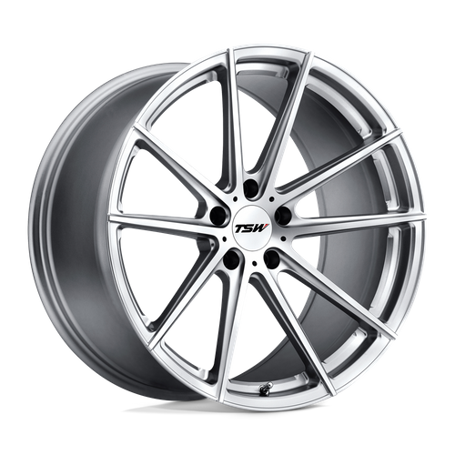 TSW BATHURST SILVER W/ MIRROR CUT FACE 18x9.5 +39 5x120mm 76.1mm - WheelWiz