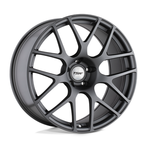 TSW NURBURGRING MATTE GUNMETAL 18x8 +35 5x120mm 76.1mm - WheelWiz