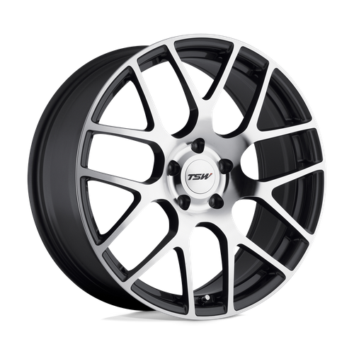 TSW NURBURGRING GUNMETAL W/ MIRROR CUT FACE 19x8.5 +32 5x112mm 72.1mm - WheelWiz