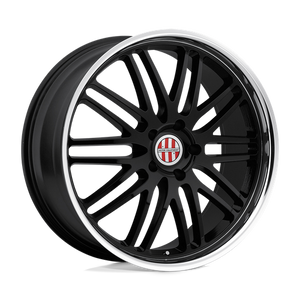 Victor Equipment LEMANS GLOSS BLACK W/ MIRROR CUT LIP 19x9.5 +49 5x130mm 71.5mm - WheelWiz