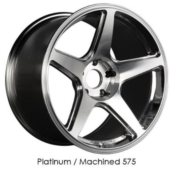 XXR Wheels 575 Machined / Platinum 18x9.5 +25 5x114.3mm 73.1mm - WheelWiz